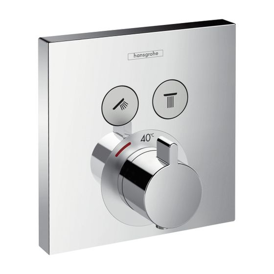 hansgrohe Thermostat Unterputz ShowerSelect Fertigset 2 Verbraucher chrom