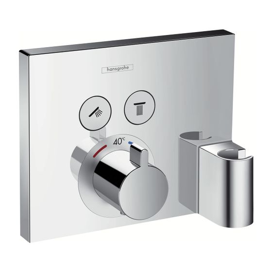 hansgrohe Thermostat Unterputz ShowerSelect Fertigset 2 Verbraucher chrom mit Fixfit und Porter