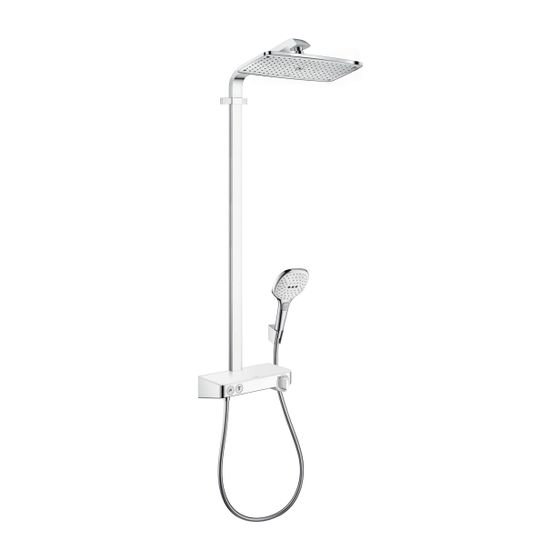 hansgrohe Showerpipe Raindance E 16,9 l/min weiß/chrom ShowerTablet Kopfbrause Raindance E 360 ST