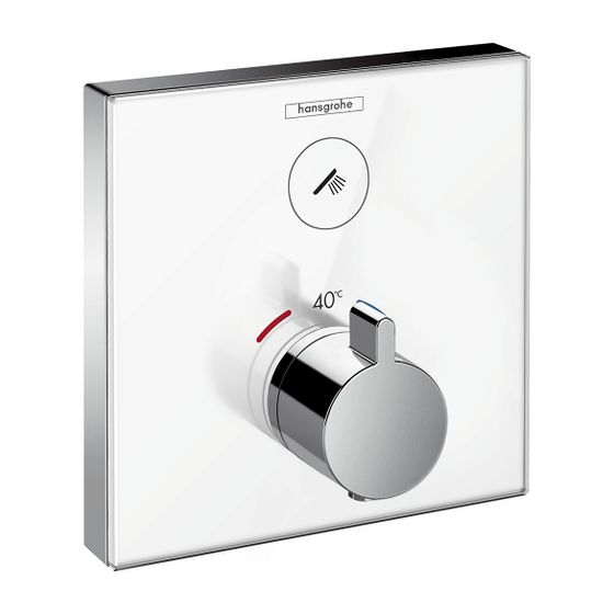 hansgrohe Thermostat Unterputz ShowerSelect Glas 1 Verbraucher weiß/chrom