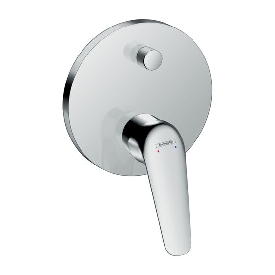 hansgrohe Wannenmischer Unterputz Novus Fertigset chrom