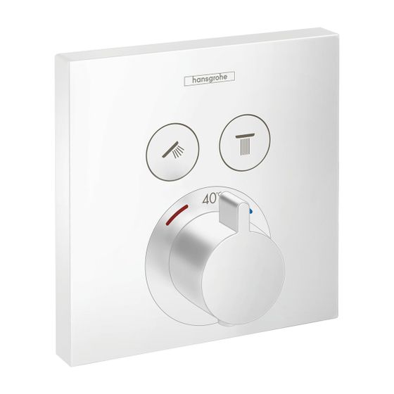 hansgrohe Thermostat Unterputz ShowerSelect Fertigset 2 Verbraucher mattweiß