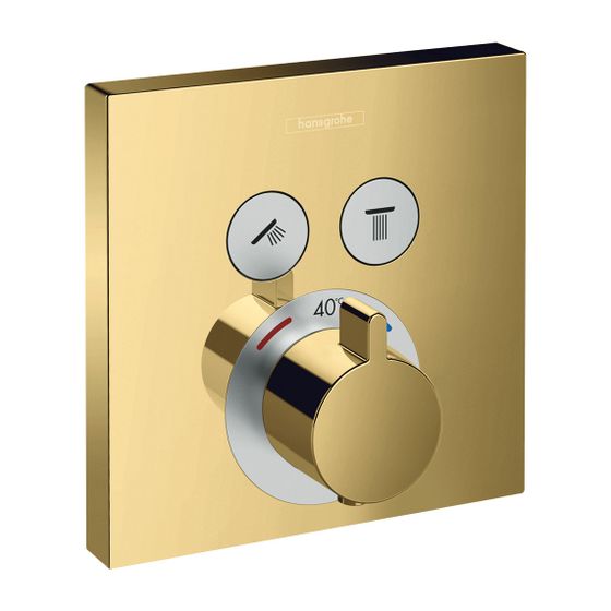 hansgrohe Thermostat Unterputz ShowerSelect Fertigset 2 Verbraucher gold gebürtstet