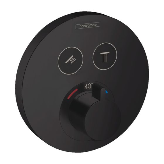 hansgrohe Thermostat Unterputz ShowerSelect S Fertigset 2 Verbraucher mattschwarz