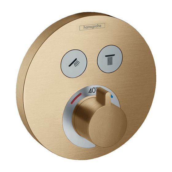 hansgrohe Thermostat Unterputz ShowerSelect S Fertigset 2 Verbraucher bronze gebürstet