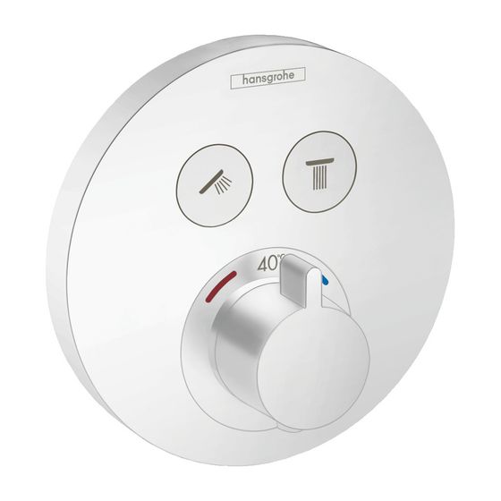 hansgrohe Thermostat Unterputz ShowerSelect S Fertigset 2 Verbraucher mattweiß