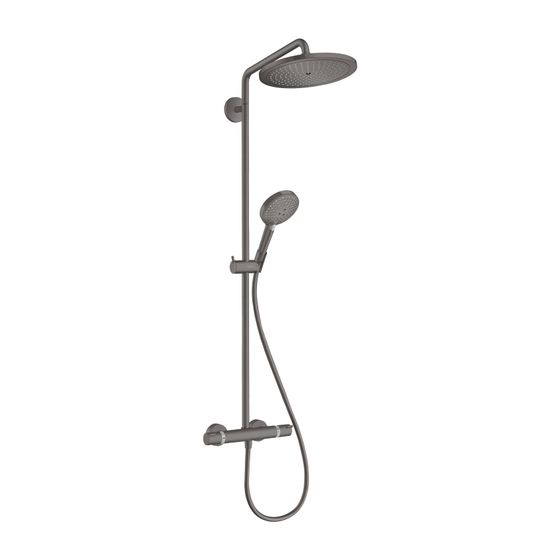 hansgrohe Showerpipe Croma Select S 280 EcoSmart mit Raindance Handbrause Select S 120 3jet schwarz/chrom gebürstet