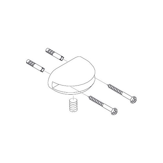 Hansgrohe AXOR Halter für Glasablage, Chrom, 40255000