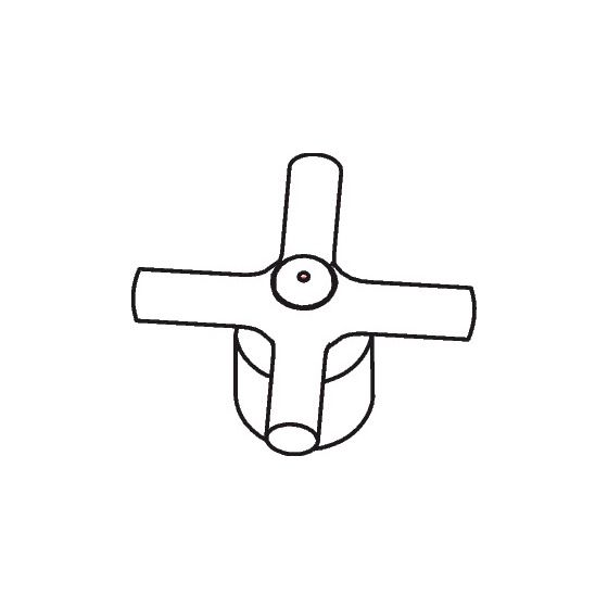 Hansgrohe AXOR Griff für Terrano 2-Griff Waschtischarmatur, Chrom, 37299000