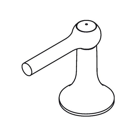 Hansgrohe AXOR Griff für Terrano Warmwasserseite, Chrom, 37295000