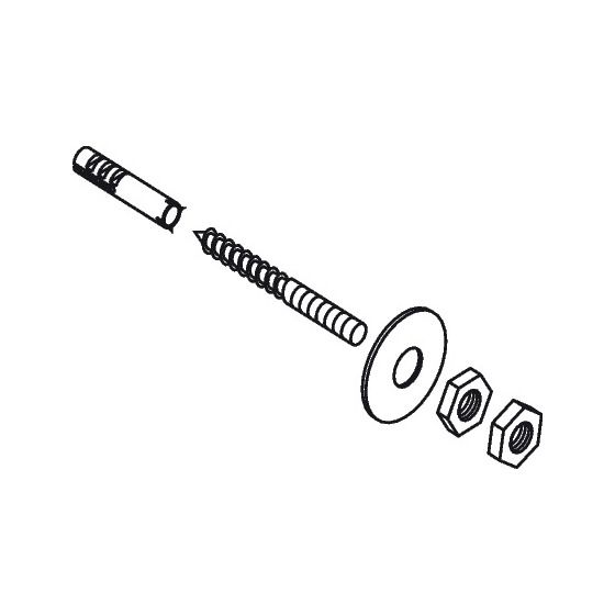 Hansgrohe AXOR Befestigungssatz für Reservepapierhalter, 96343000
