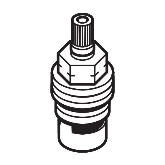 Hansgrohe AXOR Absperroberteil, DN 15 Keramik links schließend 90 Grad, 96351000