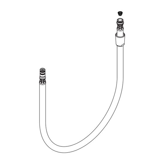 Hansgrohe AXOR Brauseschlauch für Starck X Allegra Spültischmischer, Chrom, 97475000