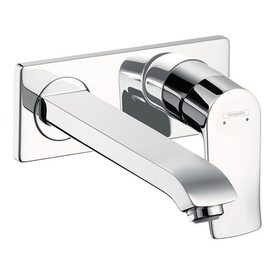 hansgrohe Metris Einhebel-Waschtischmischer Unterputz 5l/min Chrom mit Auslauf 225mm für Wandmontage