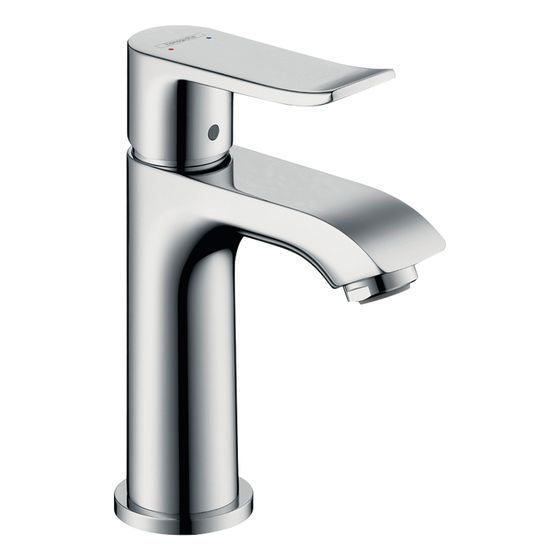 hansgrohe Metris Einhebel-Waschtischmischer 100mm 5l/min für Handwaschbecken ohne Garnitur, Chrom