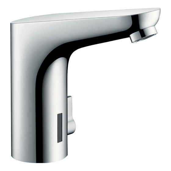 hansgrohe Focus Elektronik-Waschtischmischer 130mm 5l/min mit Mischung und Temperaturregulierung Batteriebetrieb, Chrom