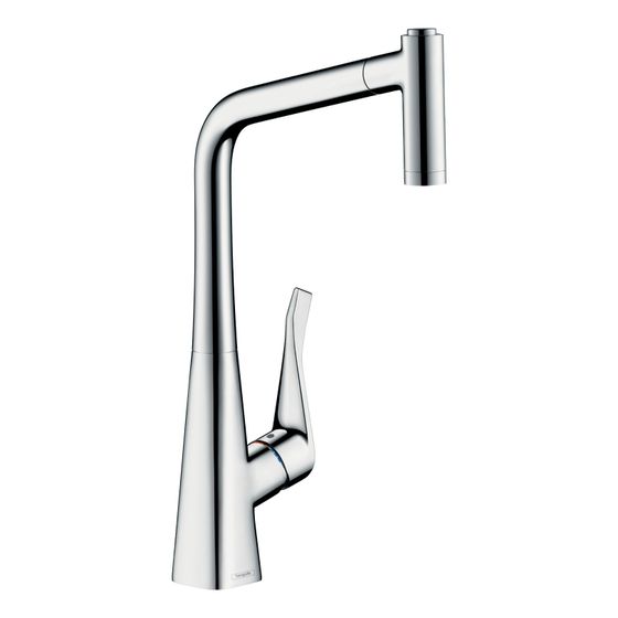 hansgrohe Metris M71 Einhebel-Küchenmischer 320mm 10l/min Chrom, mit Ausziehbrause, 2jet