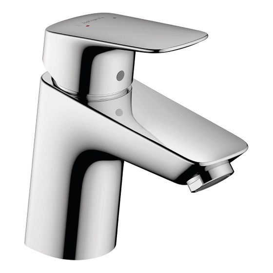 hansgrohe Logis Einhebel-Waschtischmischer 70mm 5l/min Chrom mit Zugstangen-Garnitur