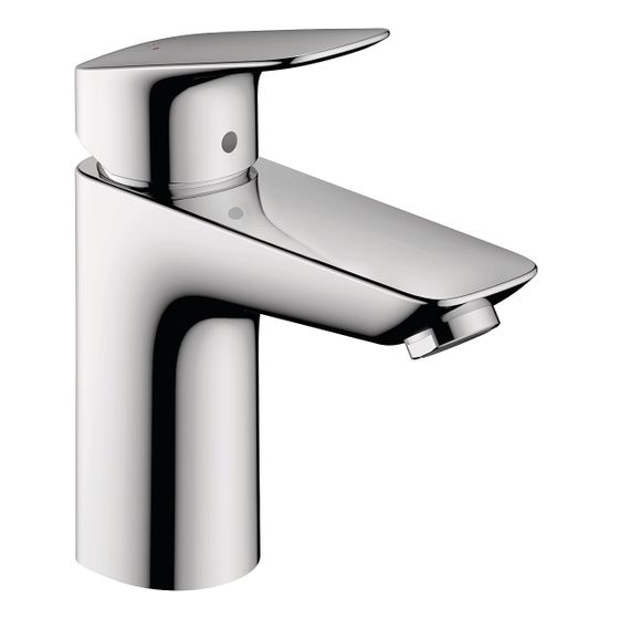 hansgrohe Logis Einhebel-Waschtischmischer 100mm 5l/min Chrom mit Zugstangen-Garnitur