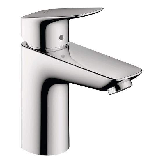 hansgrohe Logis Einhebel-Waschtischmischer 100mm 5l/min CoolStart Chrom mit Zugstangen-Garnitur