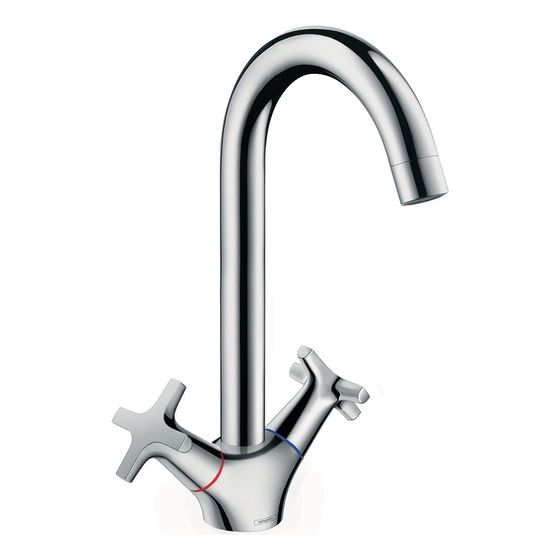 hansgrohe 2-Griff Spültischarmatur 220 Logis M32 1jet chrom