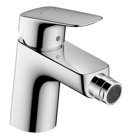 hansgrohe Logis Einhebel-Bidetmischer 70mm 7,2l/min Chrom mit Zugstangen-Garnitur