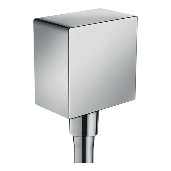 hansgrohe FixFit Wandanschluss DN 15 Square mit Rückflussverhinderer, Chrom