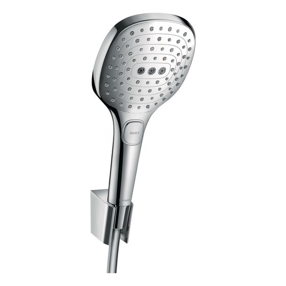 hansgrohe Raindance Select E Brausehalterset 120mm 14,4l/min 3jet Chrom mit Brauseschlauch 1,60m