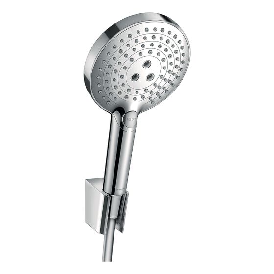 hansgrohe Raindance Select S Brausehalterset 120mm 15l/min 3jet Chrom mit Brauseschlauch 1,25m