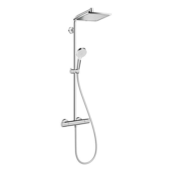 hansgrohe Crometta E Showerpipe 240mm 1jet 6,7l/min EcoSmart mit Thermostat, Chrom