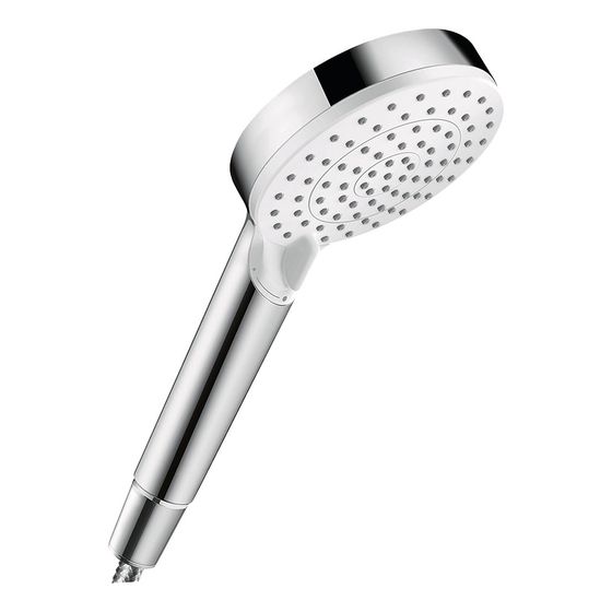 hansgrohe Crometta Handbrause 100mm Vario EcoSmart plus 5,7l/min, Weiß/Chrom