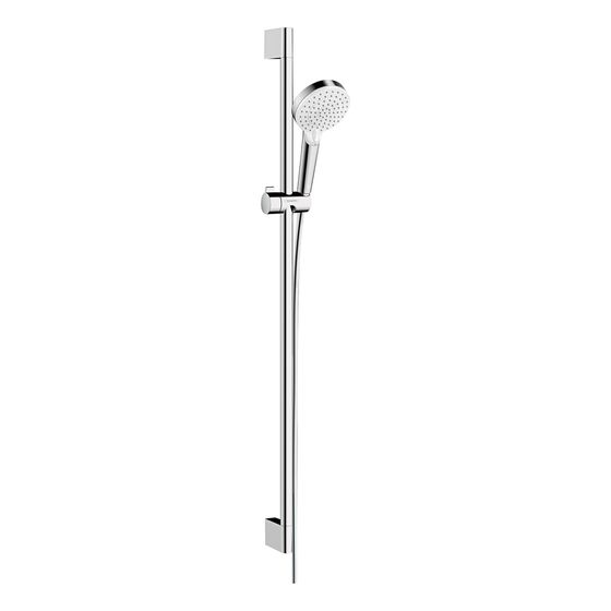 hansgrohe Crometta Brauseset 100mm Vario mit Brausestange 900mm 13,8l/min Weiß/Chrom