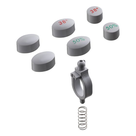 hansgrohe Druckknopf-Set für Ecostat 1001 Thermostat Aufputz, Grau