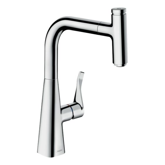 hansgrohe Metris Select M71 Einhebel-Küchenmischer 240mm 7l/min Chrom, 1jet Ausziehauslauf, sBox