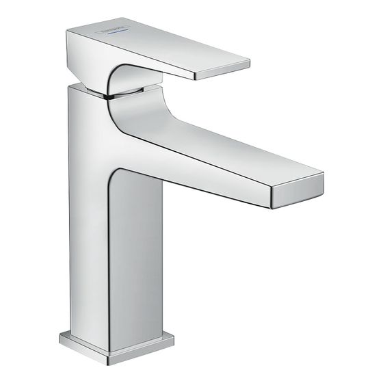 hansgrohe Metropol Standventil 100mm, mit Hebelgriff für Kaltwasser oder vorgemischtes Wasser ohne Garnitur, Chrom
