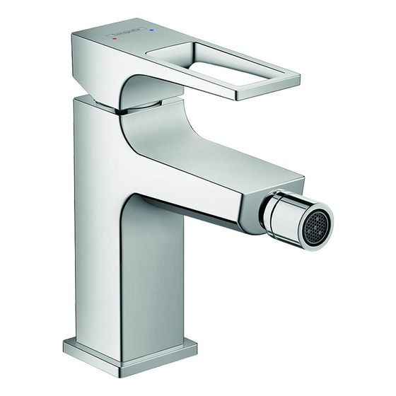 hansgrohe Metropol Einhebel-Bidetmischer 7,5l/min mit Bügelgriff, Push-Open Garnitur, Chrom