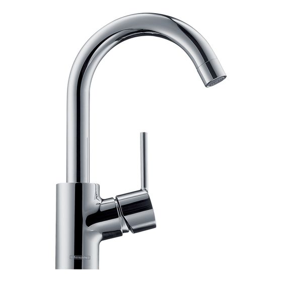 hansgrohe Talis S Einhebel-Waschtischmischer 200mm 5l/min mit Schwenkauslauf, Zugstangen-Garnitur, Chrom