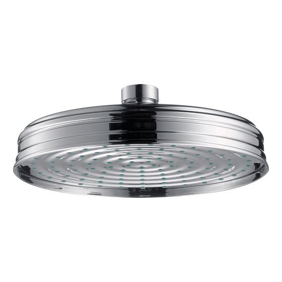Hansgrohe AXOR Montreux Kopfbrause 180mm, 18l/min, 1jet Classic, Edelstahl Optic