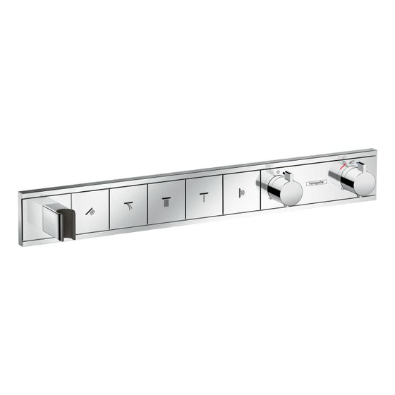 hansgrohe RainSelect Thermostat Unterputz Chrom für 5 Verbraucher mit integriertem Brausehalter