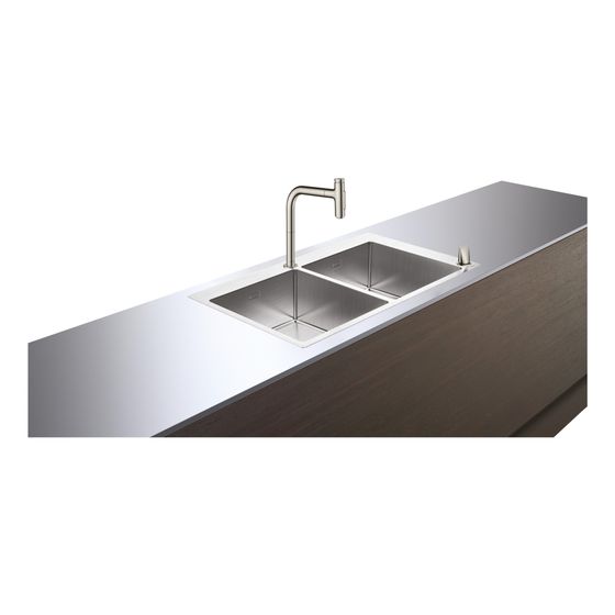 hansgrohe Spülencombi 370x370 C71-F765-10 ST edelstahl-optik