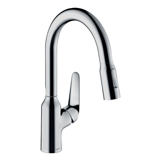 hansgrohe Focus M42 Einhebel-Küchenmischer 180mm 9l/min 2jet, sBox, Chrom, Ausziehbrause