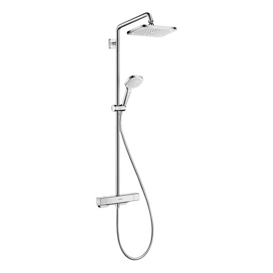 hansgrohe Croma E Showerpipe 280mm 1jet 15l/min mit Thermostat Ecostat E, Chrom