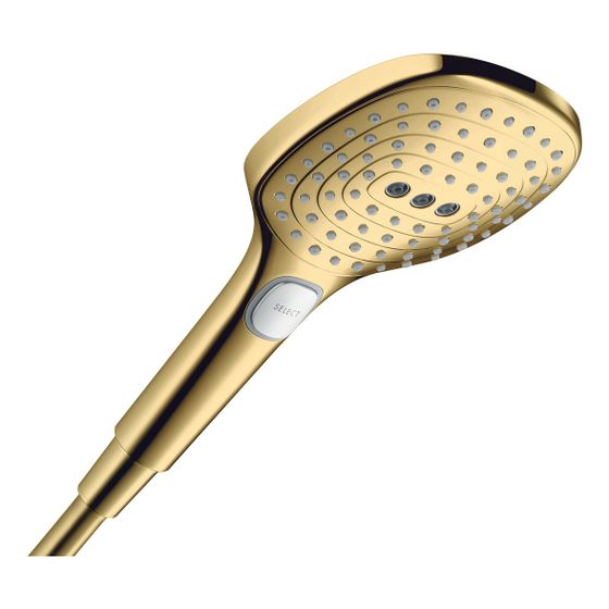 Hansgrohe Raindance Select E Handbrause 120mm, 8l/min, 3jet PowderRain EcoSmart, Polished Gold Optic
