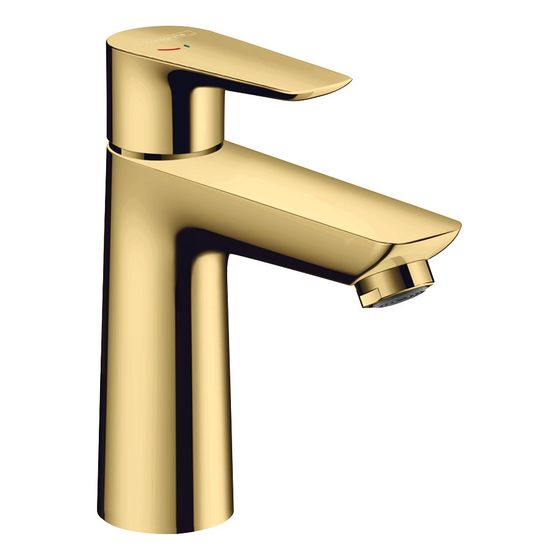 Hansgrohe Talis E Einhebel-Waschtischmischer 110mm, CoolStart ohne Ablaufgarnitur, Polished Gold Optic
