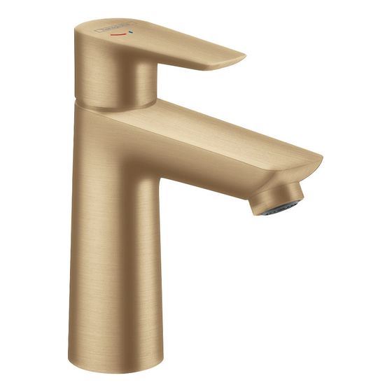 Hansgrohe Talis E Einhebel-Waschtischmischer 110mm, CoolStart mit Zugstangen-Ablaufgarnitur, Brushed Bronze