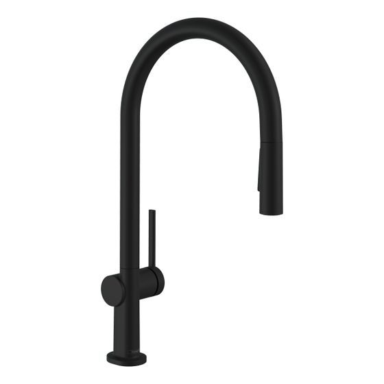 hansgrohe Talis M54, Einhebel-Küchenmischer 210mm 5l/min Mattschwarz, 2jet EcoSmart, Ausziehbrause