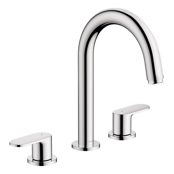 hansgrohe Vernis Blend 3-Loch Waschtischarmatur mit Zugstangen-Garnitur, Chrom