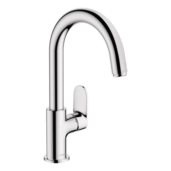 hansgrohe Vernis Blend Einhebel-Waschtischmischer 210mm 5l/min Chrom mit Schwenkauslauf, Zugstangen-Garnitur