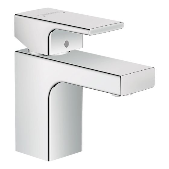 hansgrohe Vernis Shape Einhebel-Waschtischmischer 70mm 5l/min Chrom mit isolierter Wasserführung, Metall-Zugstangen-Garnitur