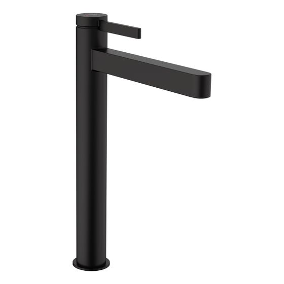 hansgrohe Finoris Waschtischmischer 260mm 5l/min Highriser mit Push-Open Garnitur, Mattschwarz